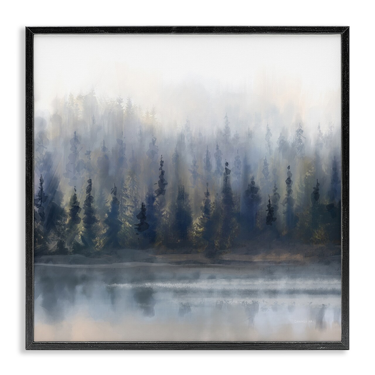 Stupell Industries Misty Gray Forest Framed Giclee Wall Art Design by Danhui Nai